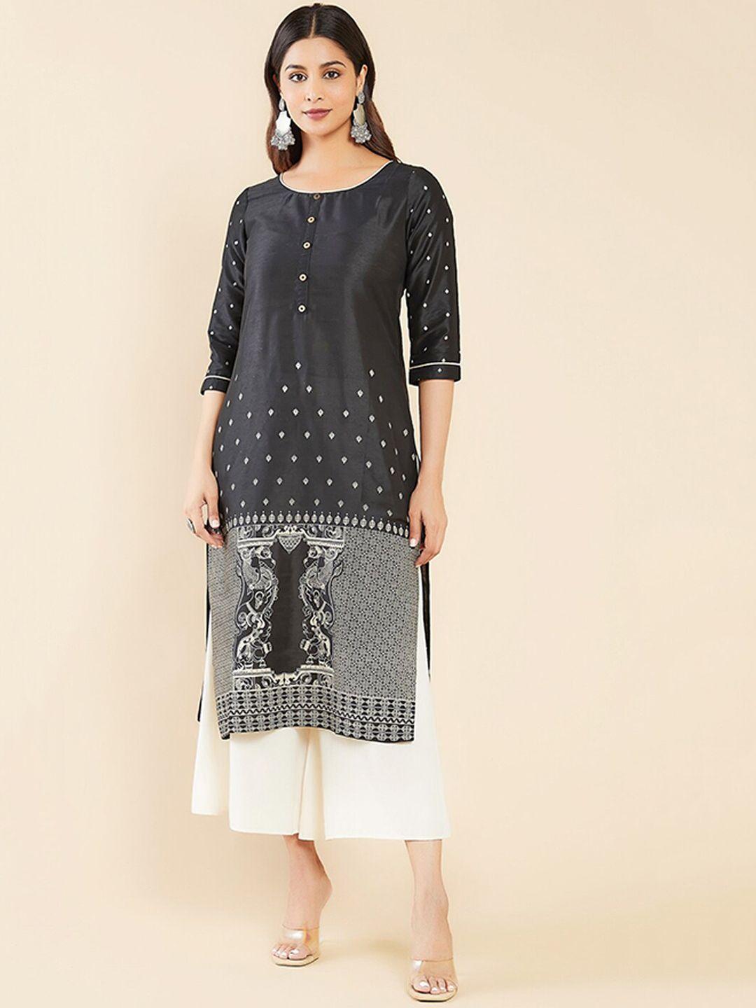 maybell women abstract printed kurta