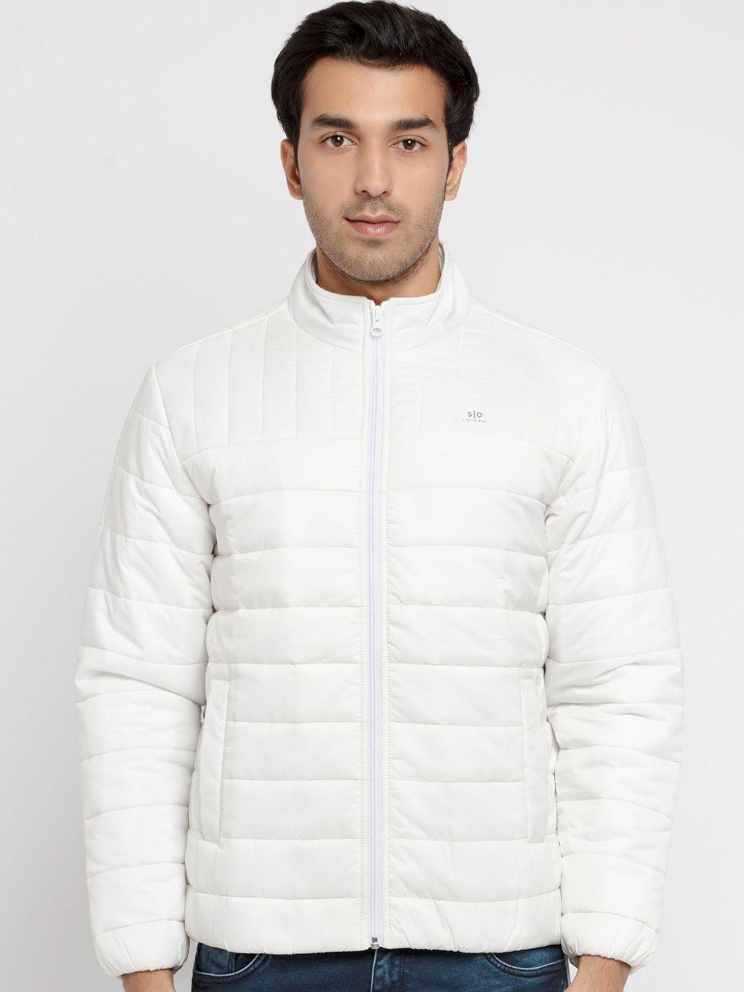 status quo men mock collar puffer jacket