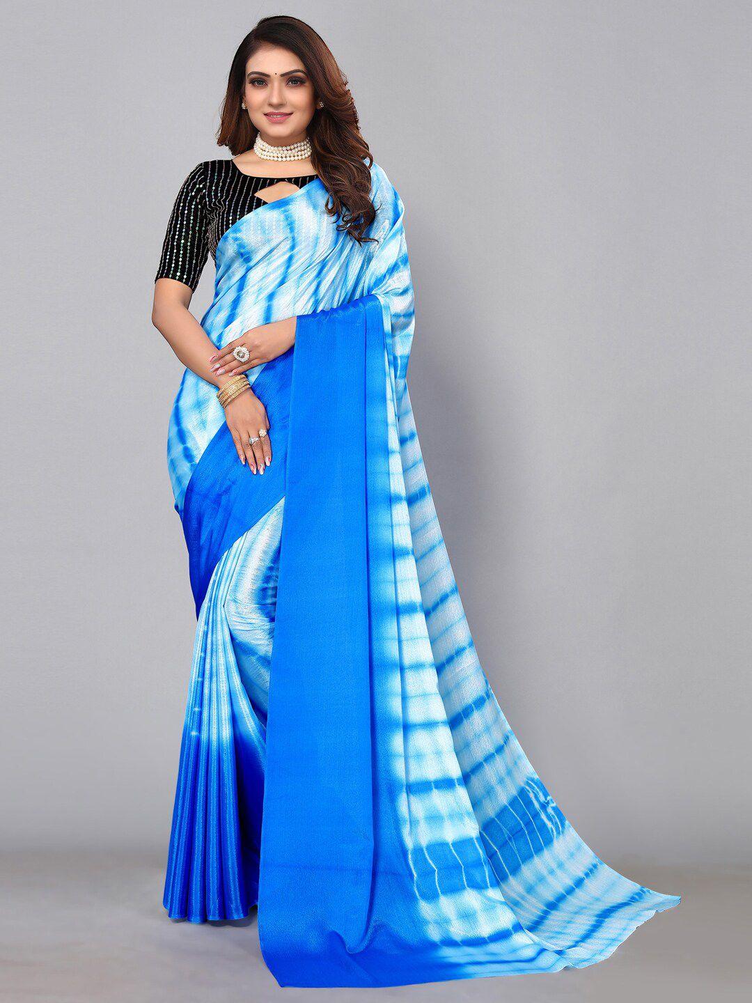 siril tie and dye silk blend saree