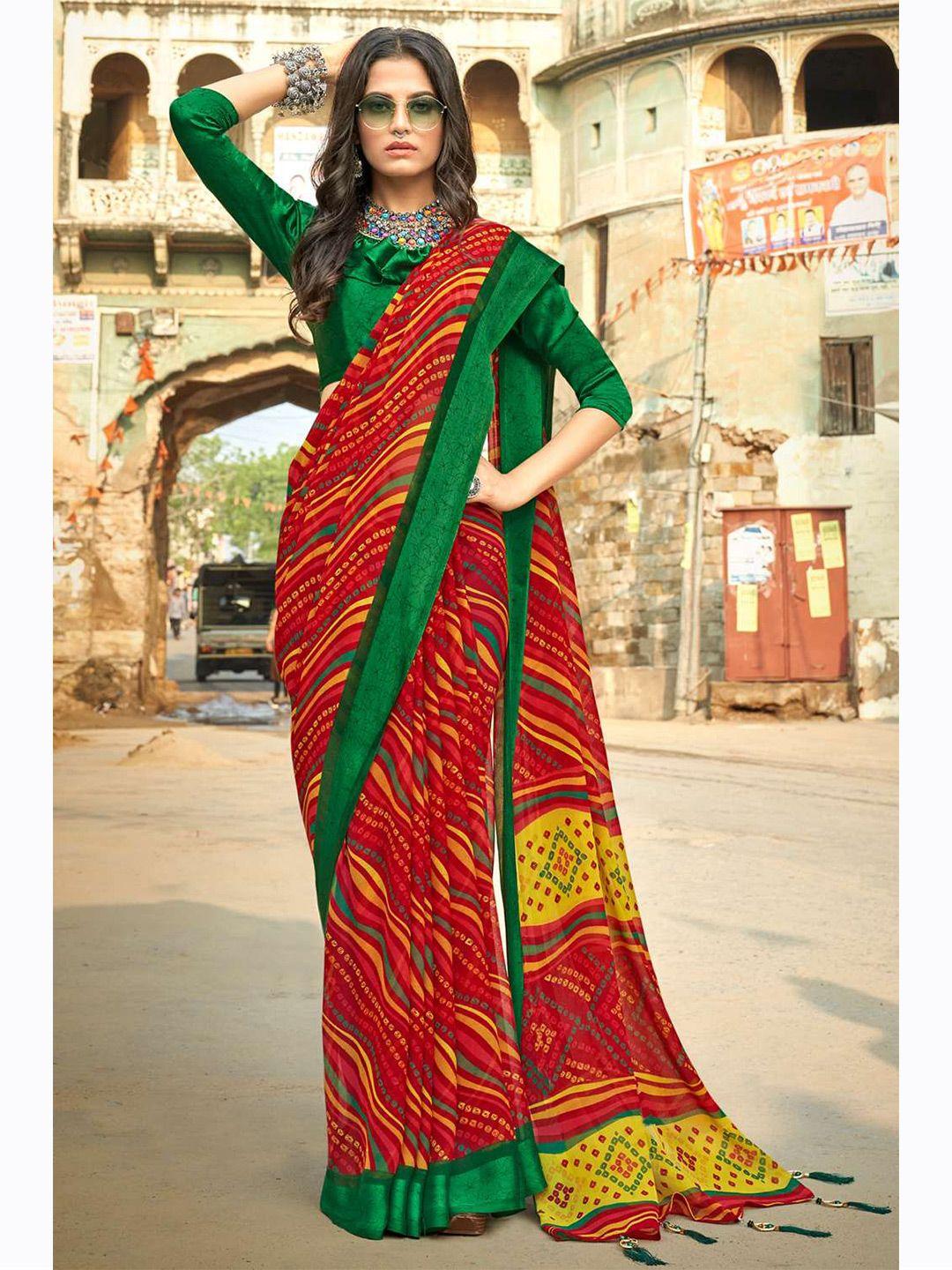 karagiri leheriya printed saree