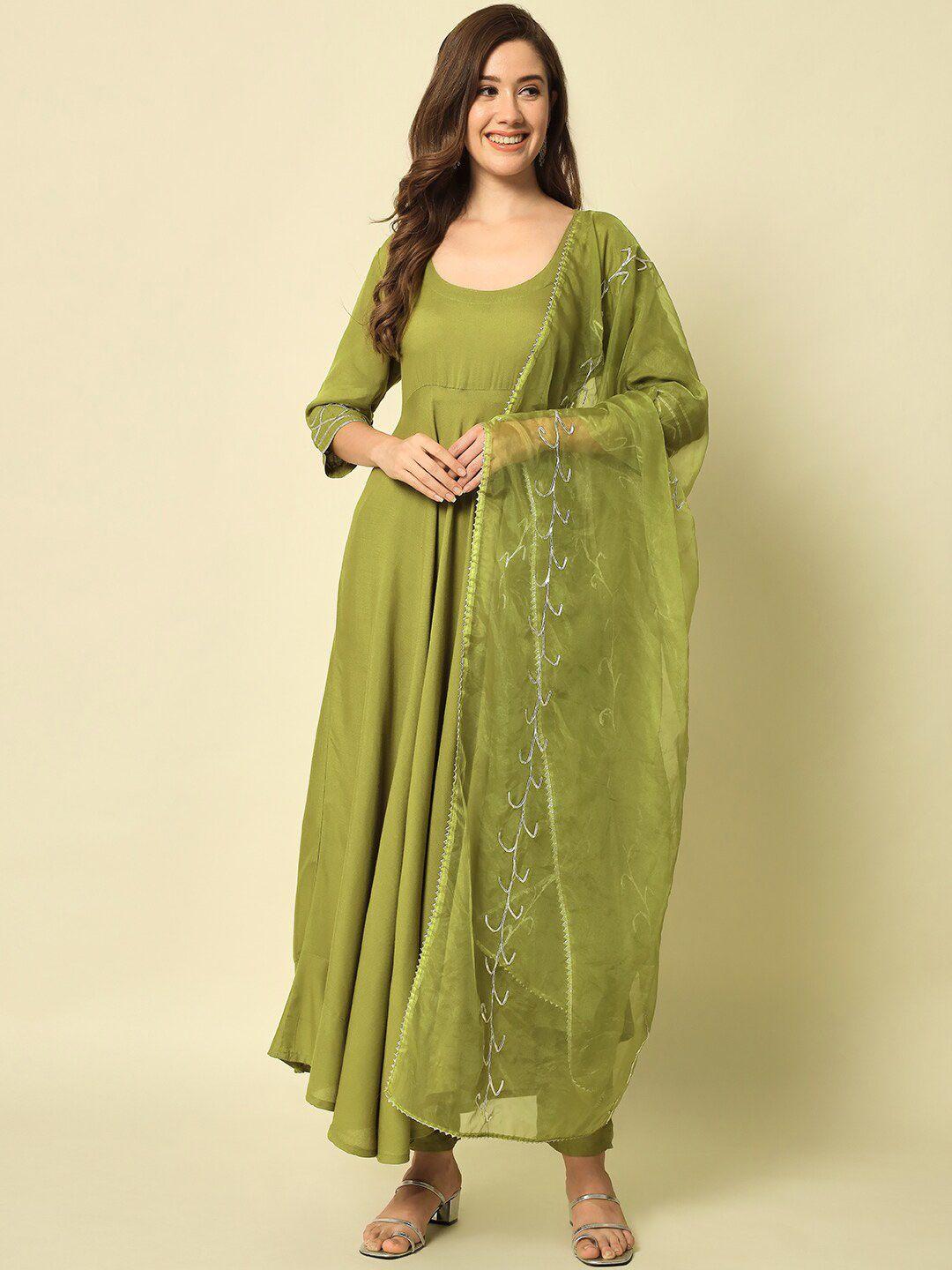 meeranshi liva kurta with trousers & with dupatta