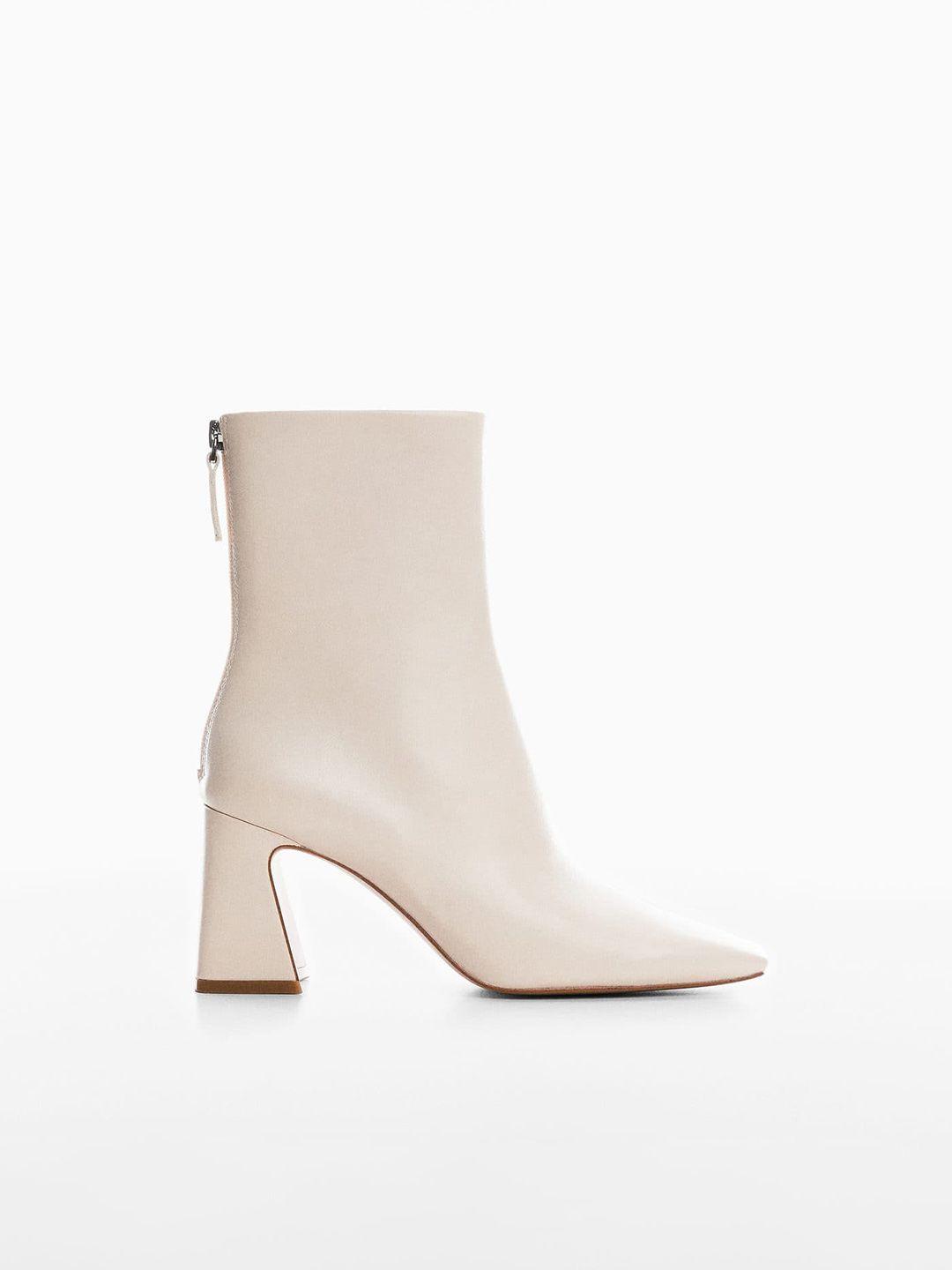 mango women mid-top block heel boots