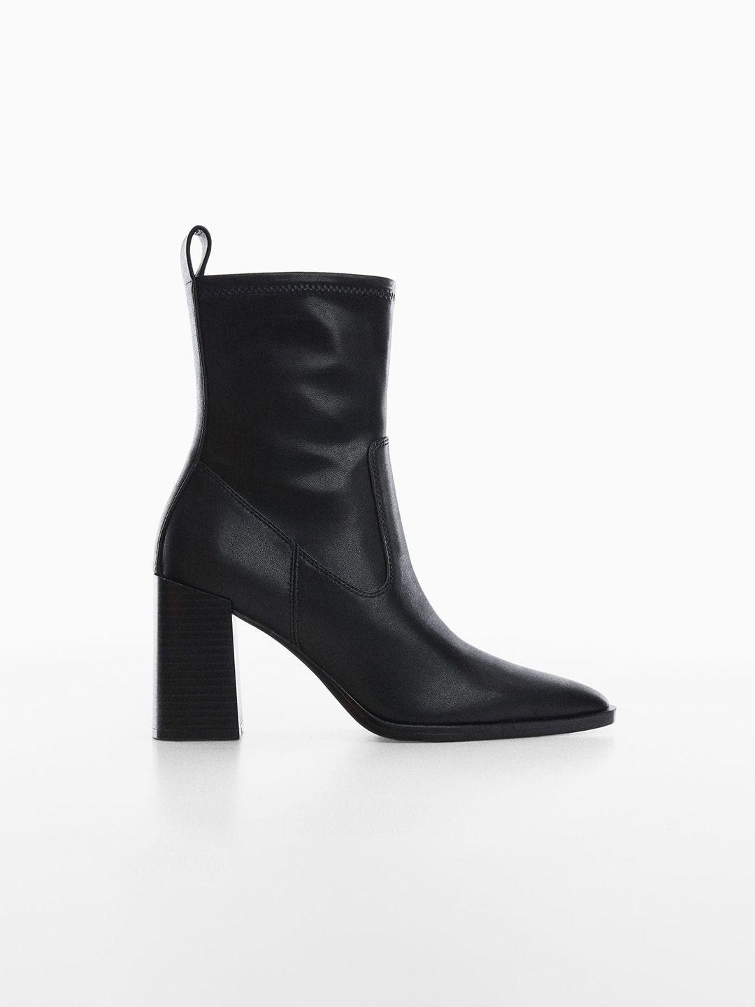 mango women mid-top block heel boots