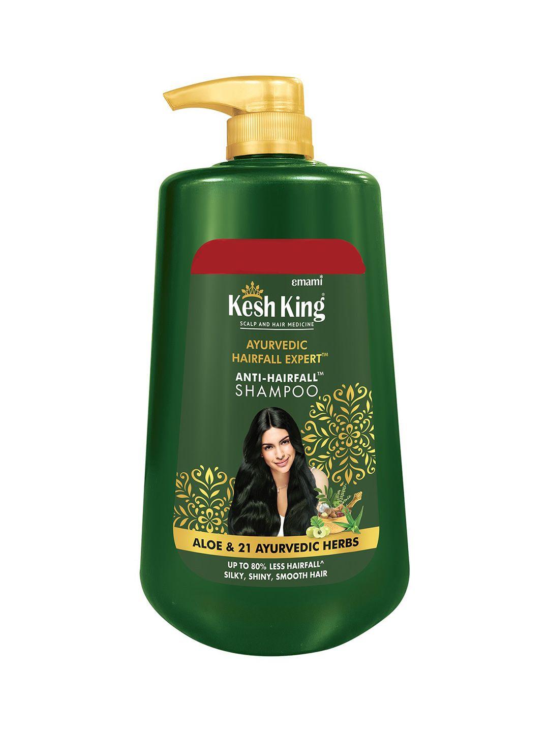 emami kesh king ayurvedic hairfall expert anti-hairfall shampoo with aloe & herbs - 1000ml