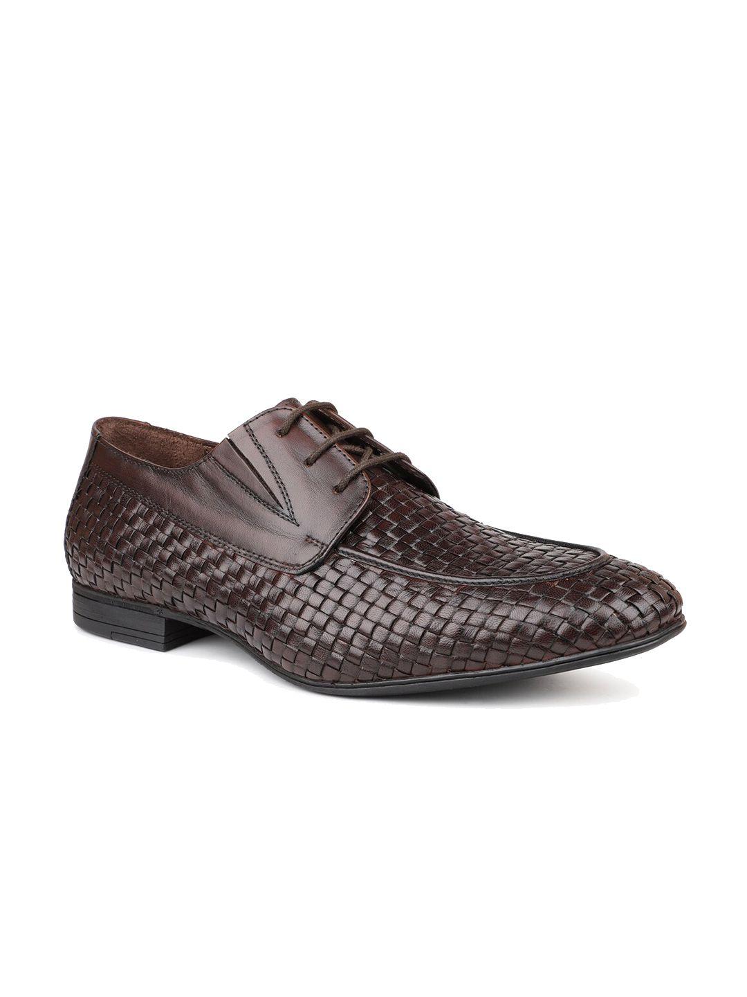 atesber men textured leather formal derbys