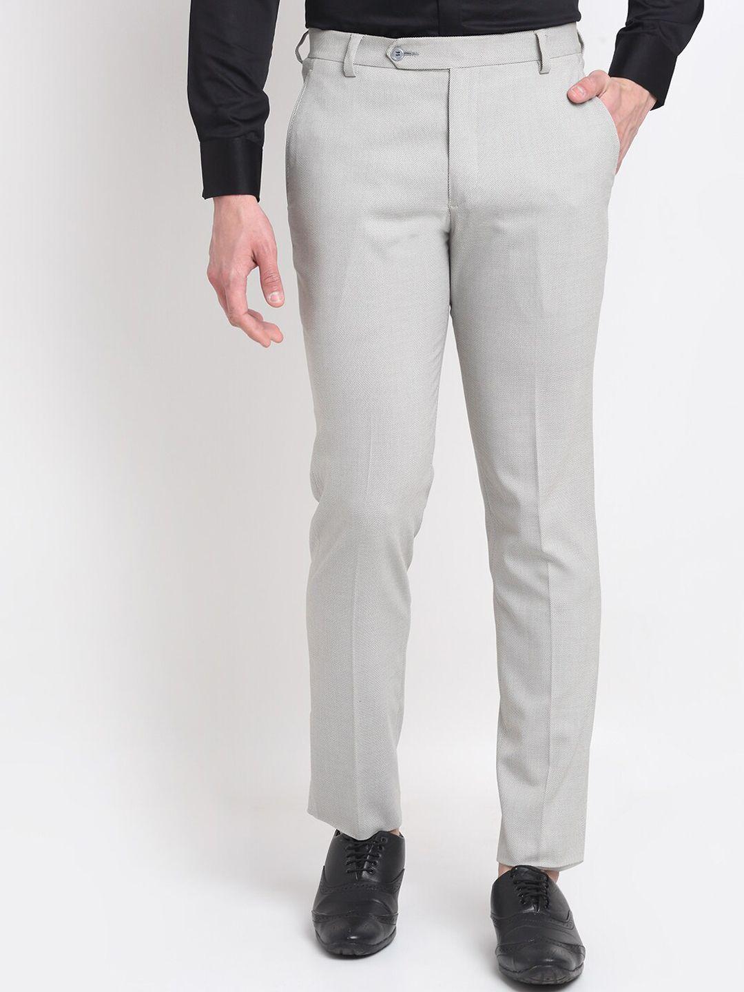 ennoble men smart tapered fit easy wash formal trousers