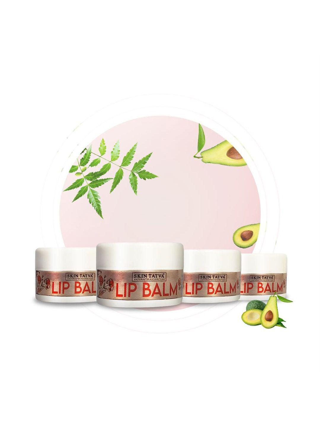 skin tatva set of 4 avocado lip balm - 15 g each