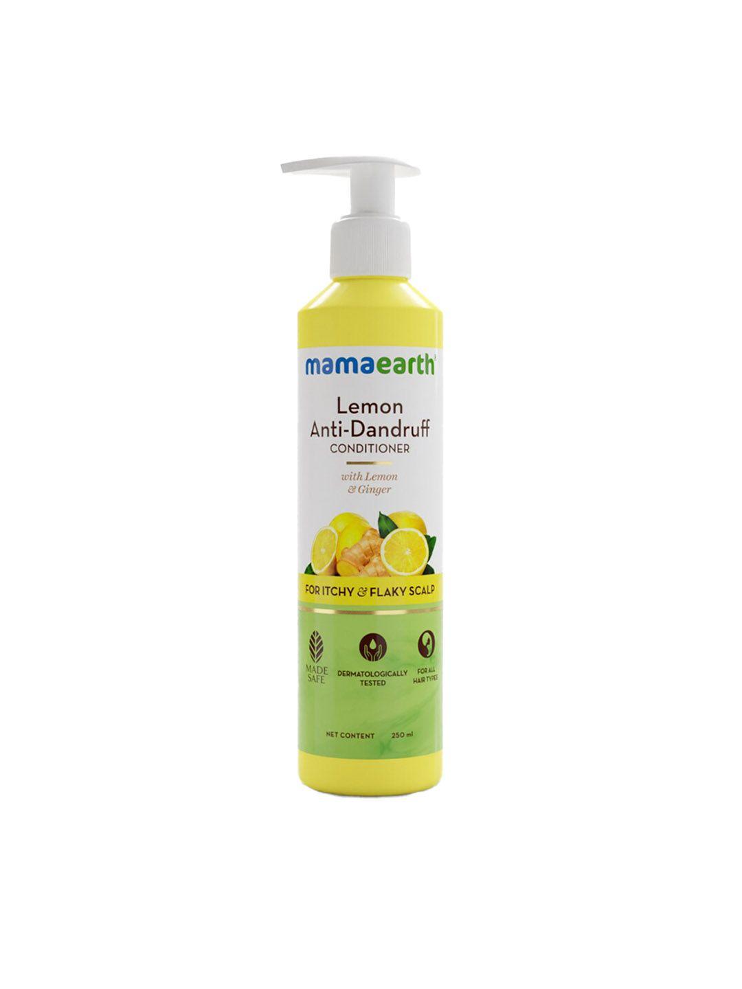 mamaearth lemon anti-dandruff conditioner with ginger for itchy & flaky scalp - 250ml