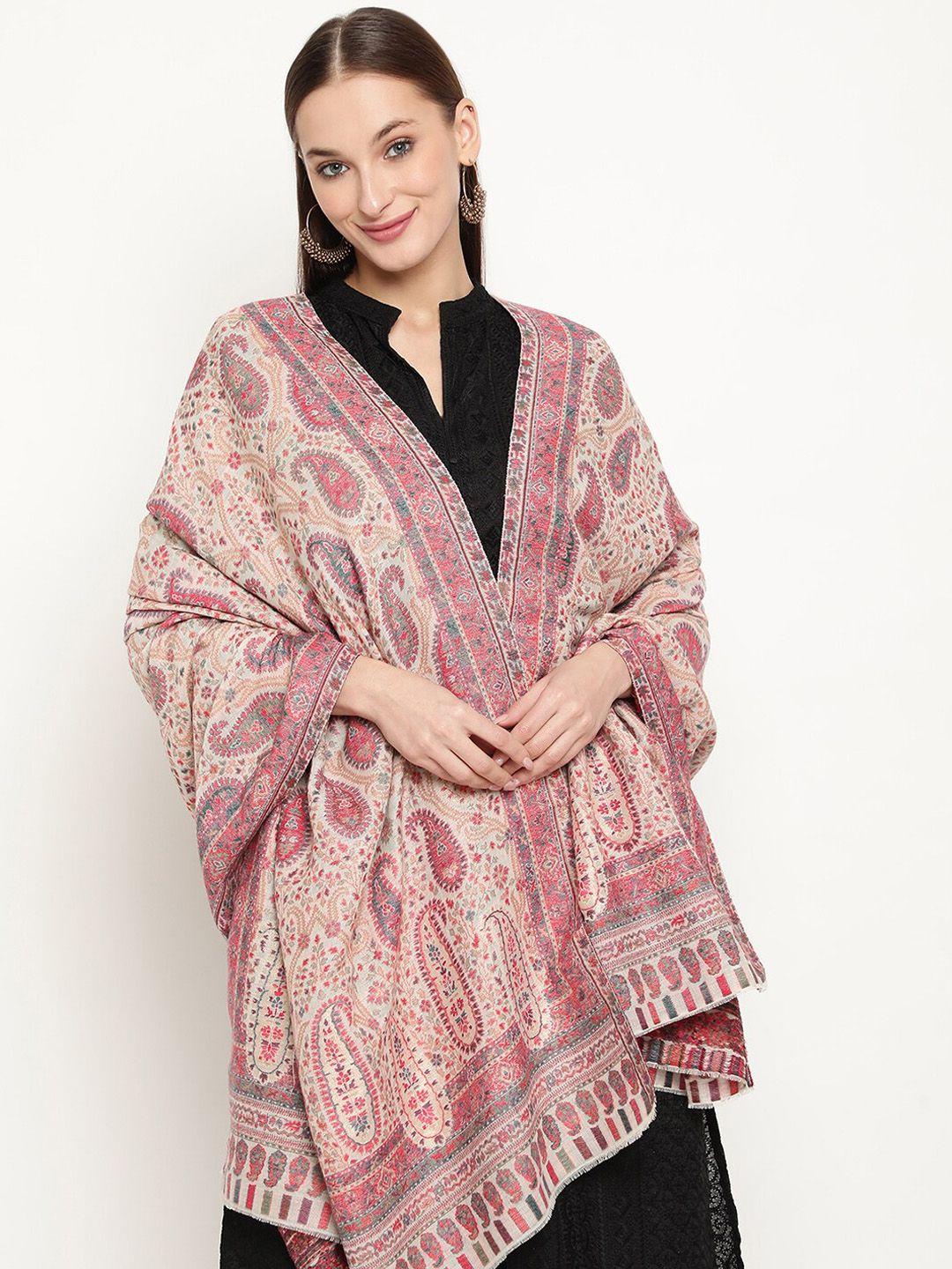 la vastraa women woven design pure wool shawl