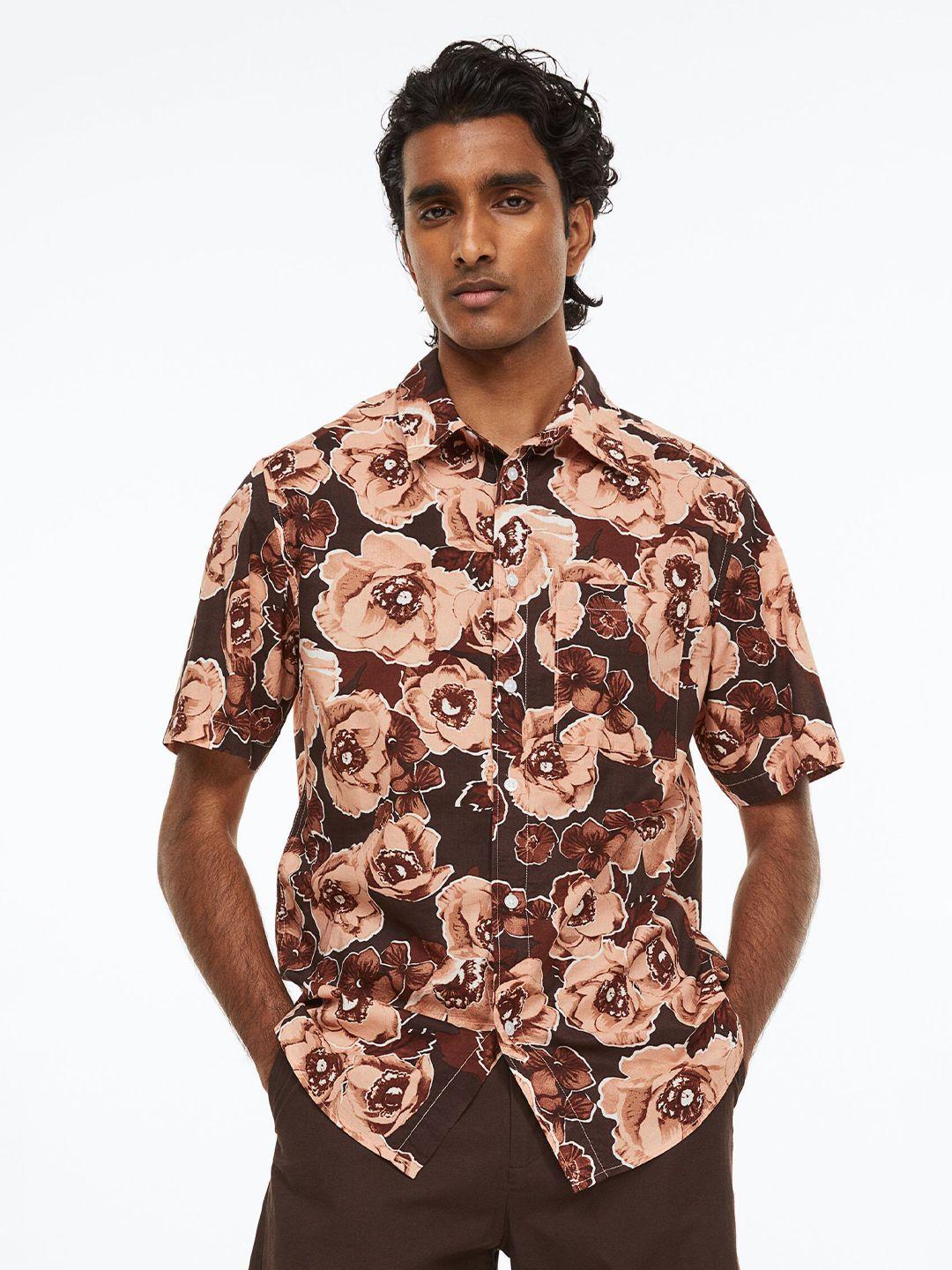 h&m men regular fit short-sleeved shirt