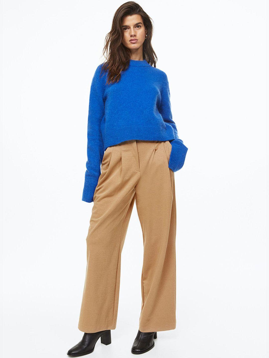 h&m women wide tailored trousers