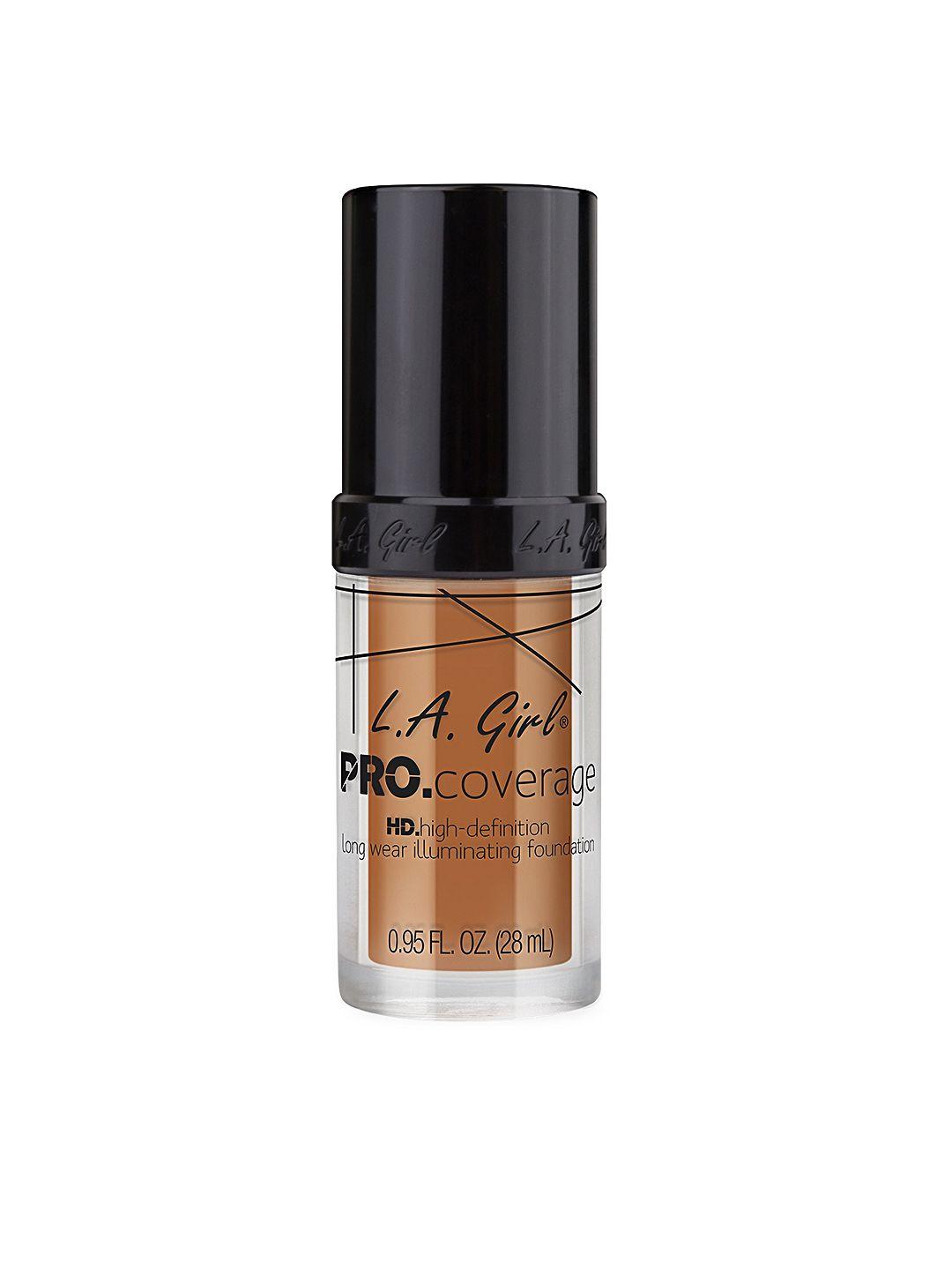 l.a girl warm caramel pro coverage hd long wear illuminating foundation glm652