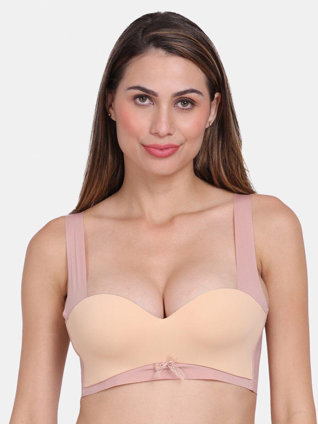 amour secret colourblocked push up bra - underwired lightly padded