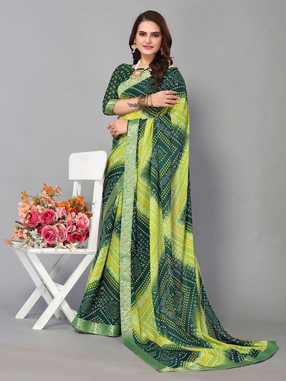 yashika bandhani zari saree