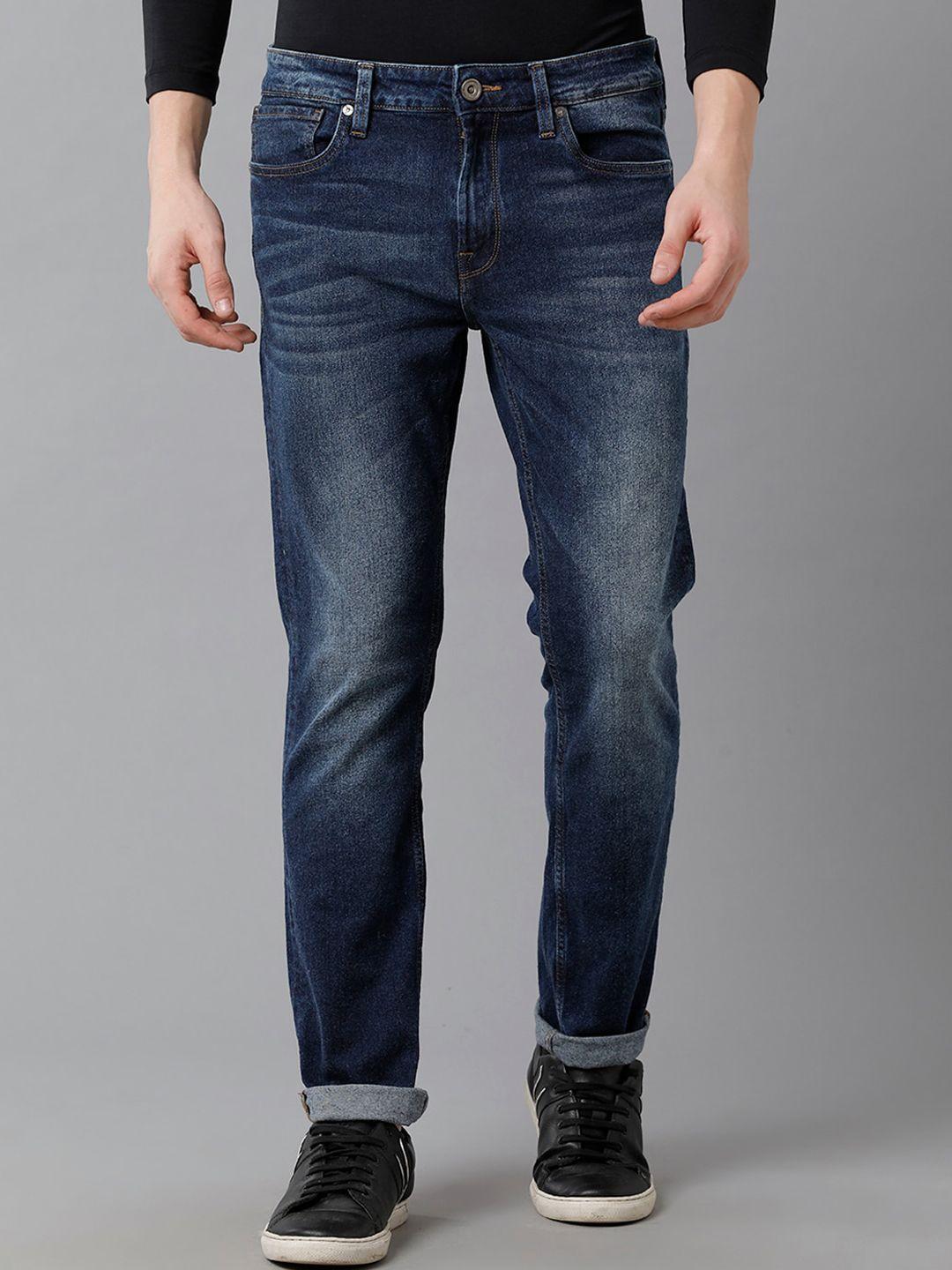 voi jeans men mid-rise heavy fade stretchable jeans