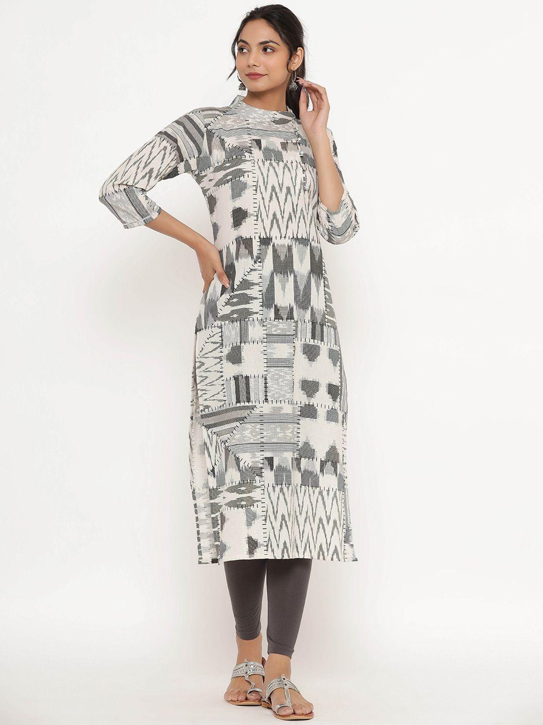 parchhai women geometric printed pure cotton kurta