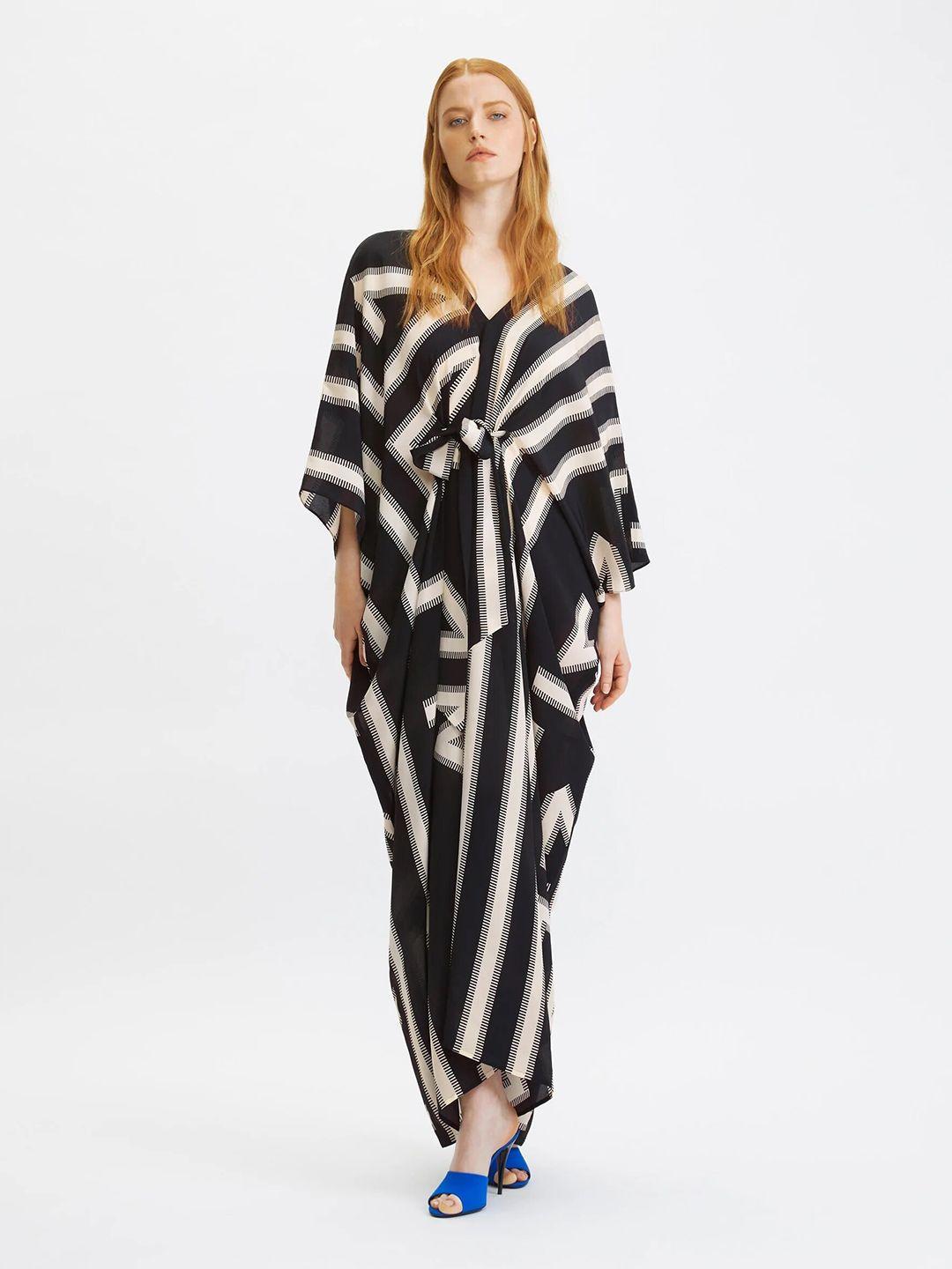 navvi v-neck kaftan maxi dress