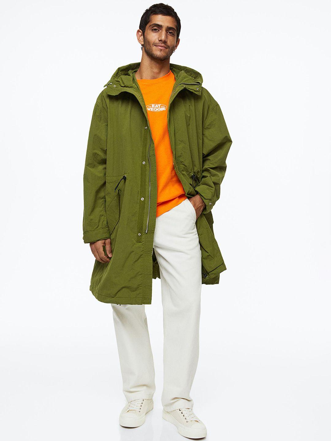 h&m men water-repellent parka