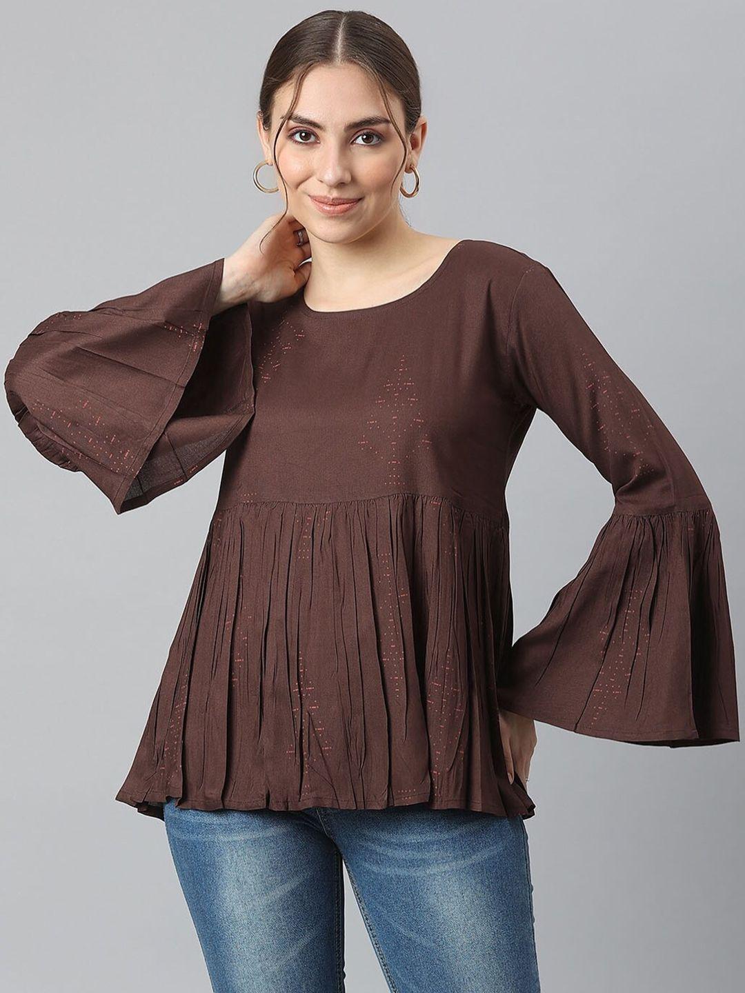 kalini bell sleeves peplum top