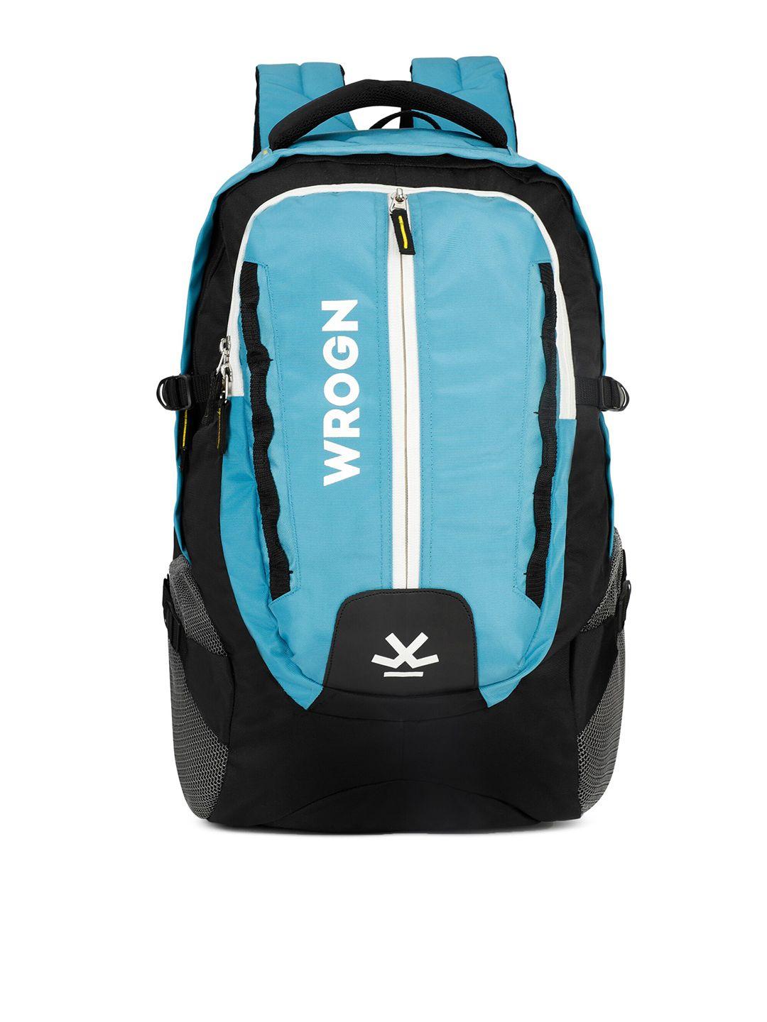 wrogn typography backpack with reflective strip