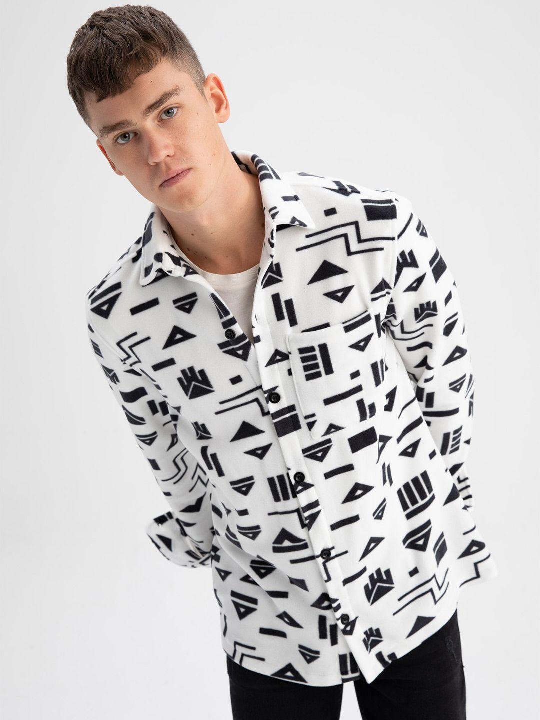 defacto men printed casual shirt