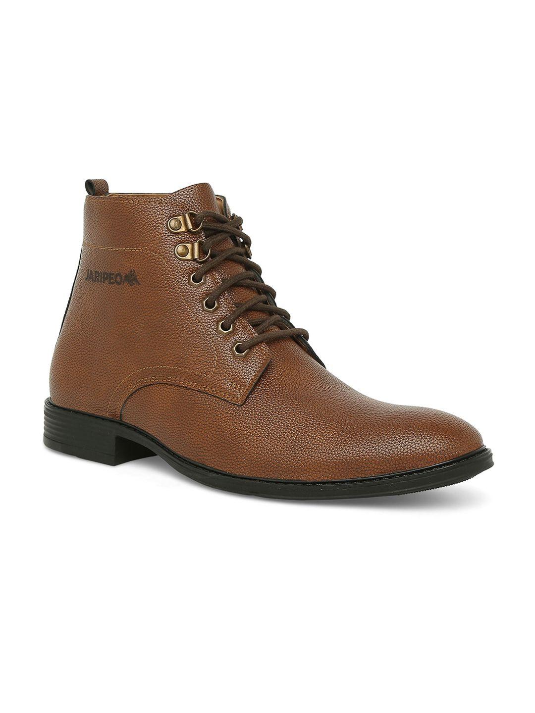 buckaroo men textured leather biker boots