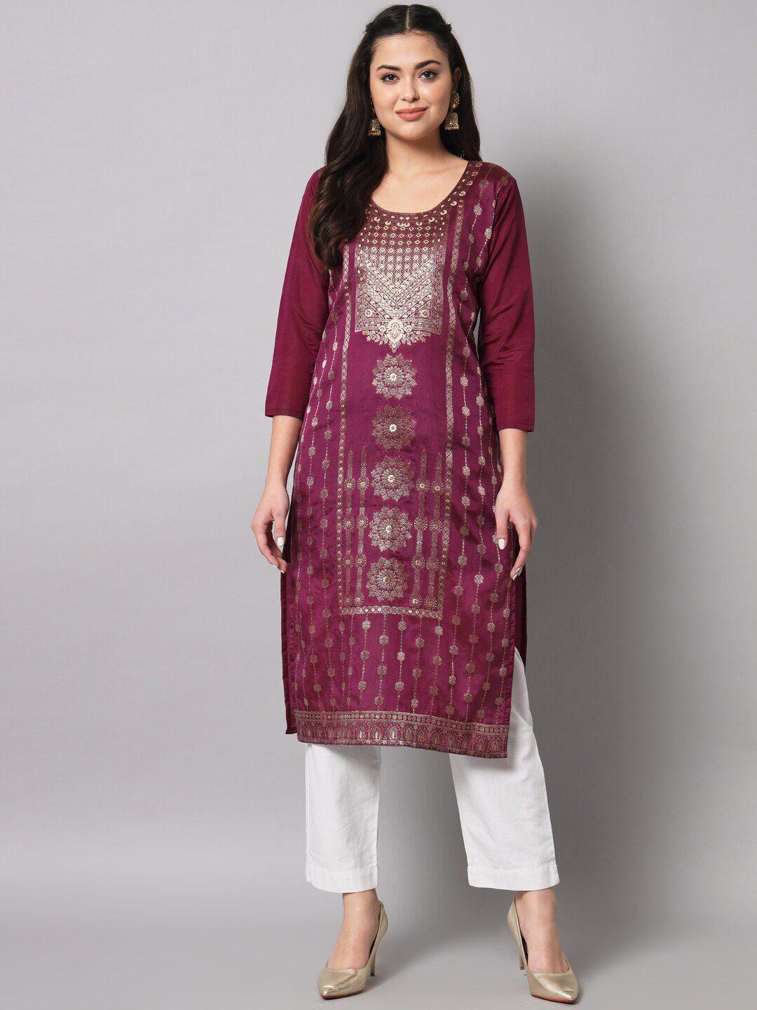 here&now women ethnic motifs printed kurta