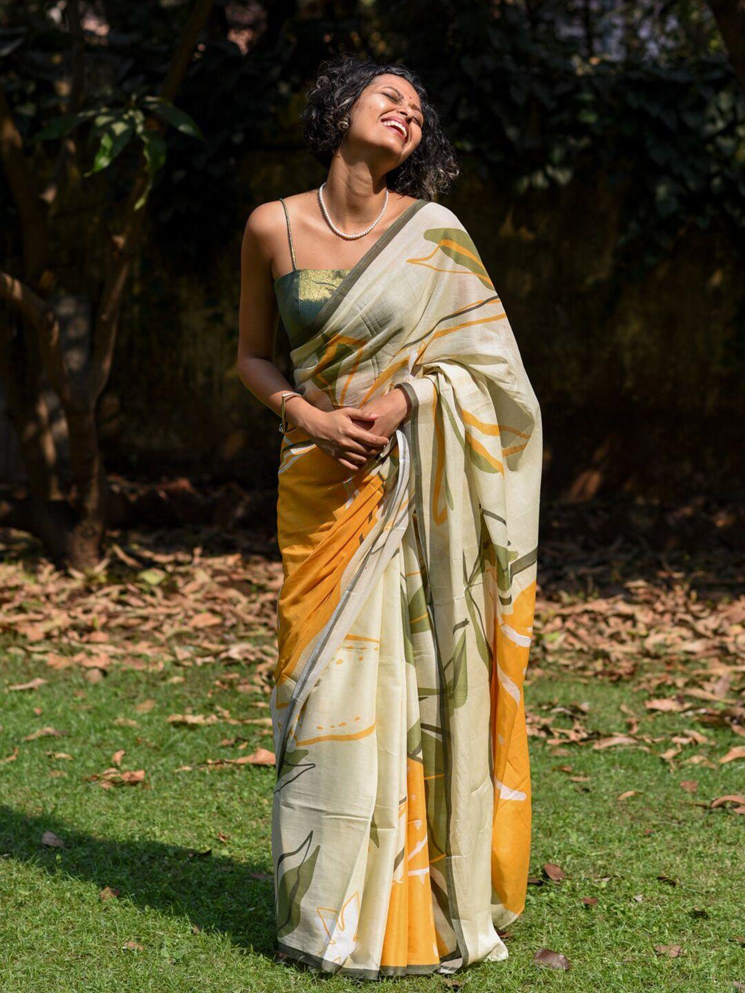 suta floral printed pure cotton saree