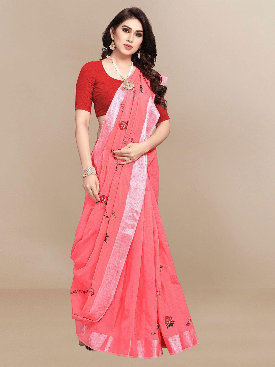 sidhidata floral embroidered zari chanderi saree