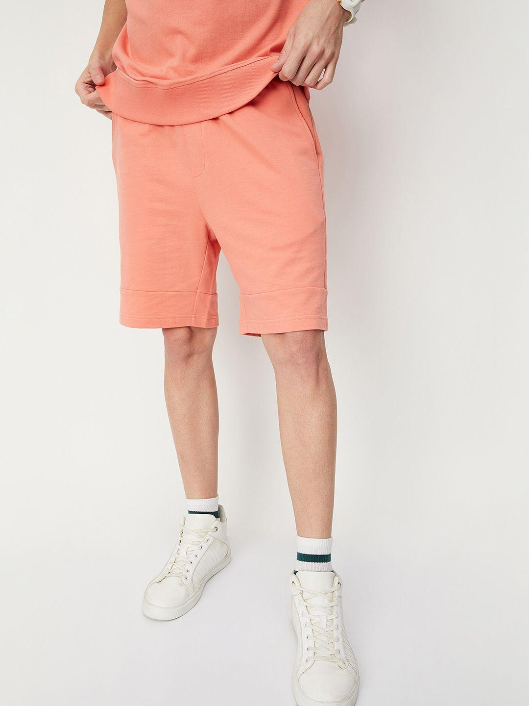 max men mid rise pure cotton regular shorts