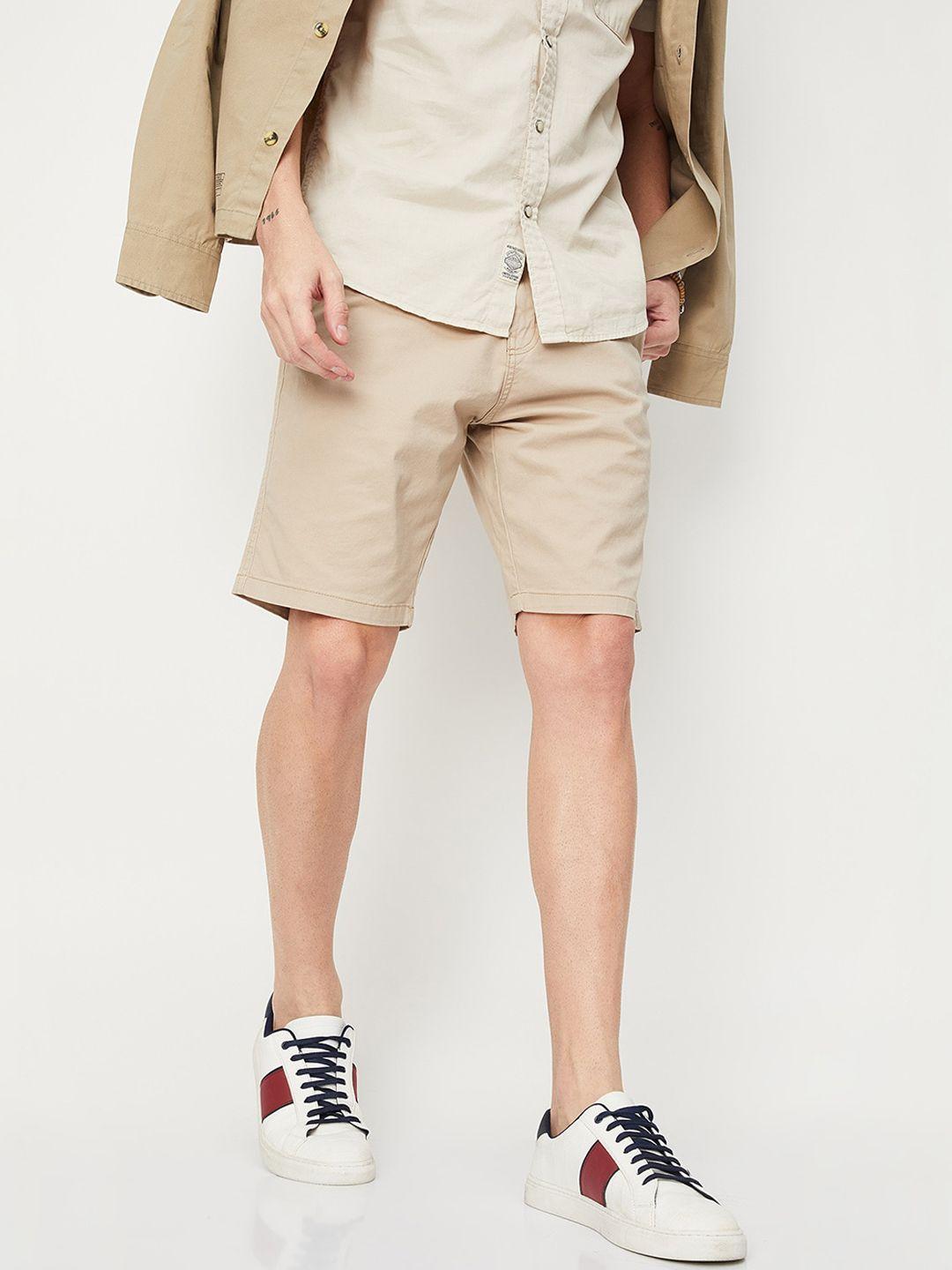 max men solid mid rise regular shorts