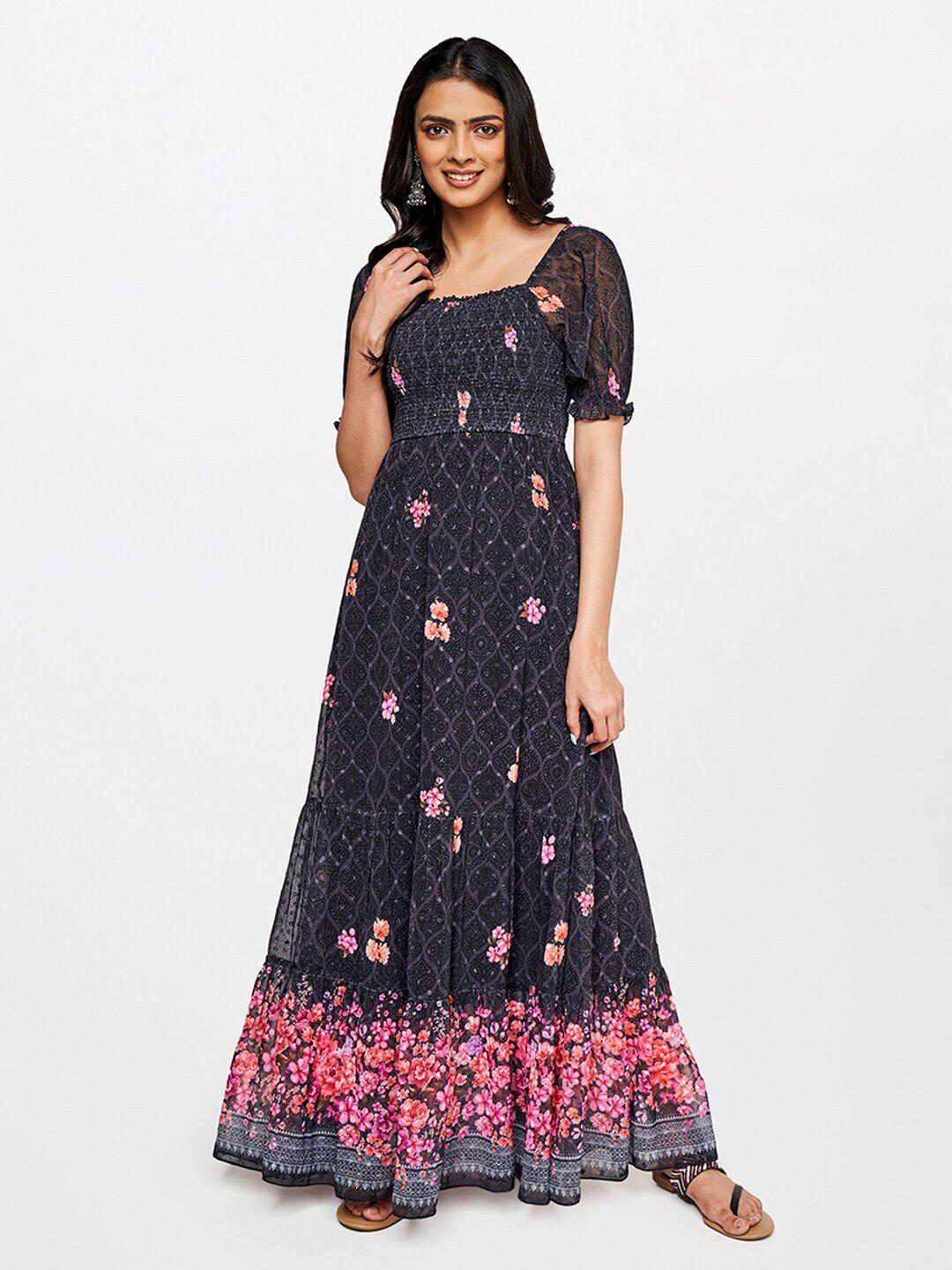 global desi floral maxi dress