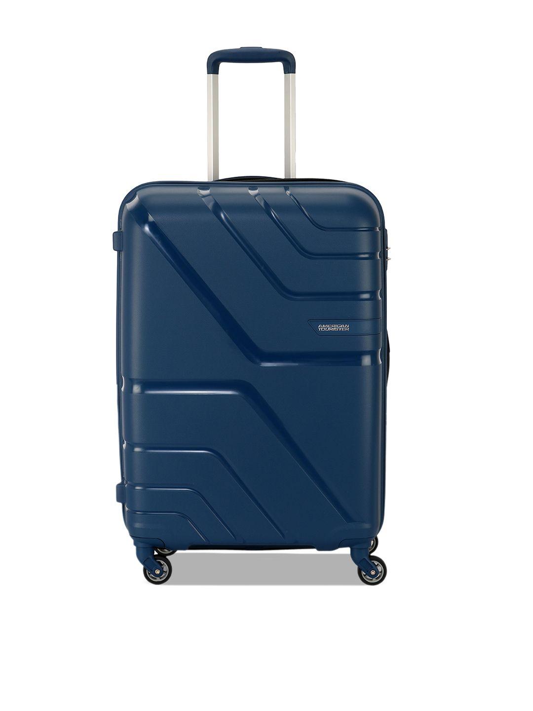 american tourister textuted hard-sided cabin trolley bag