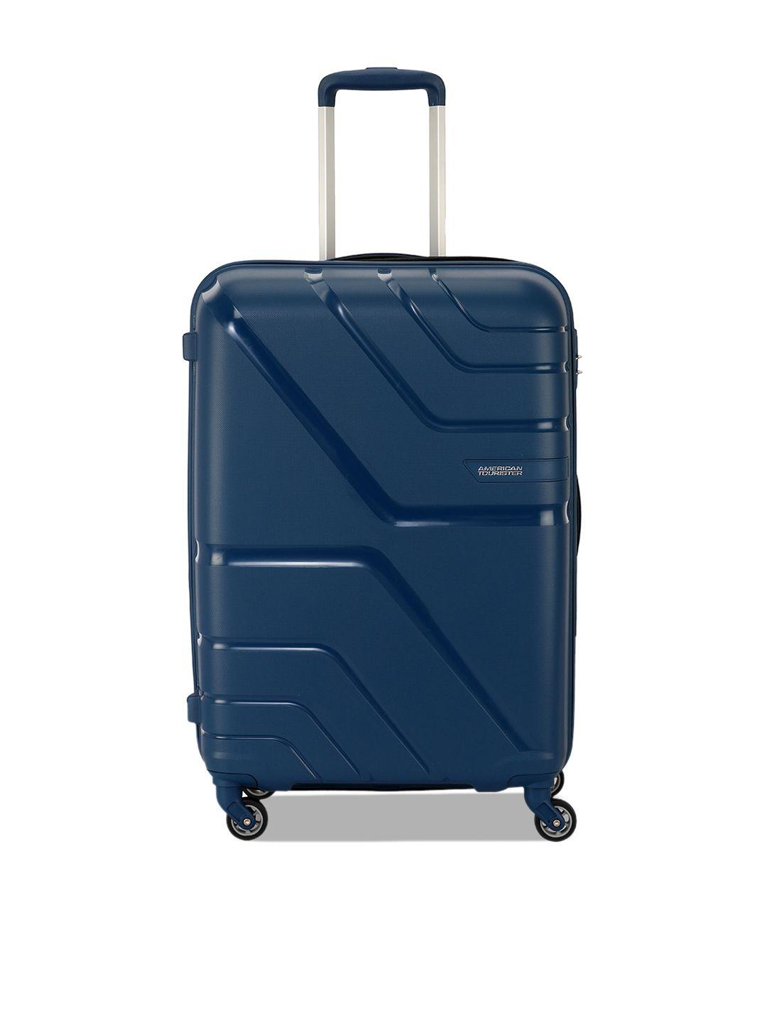 american tourister textuted hard-sided medium trolley bag