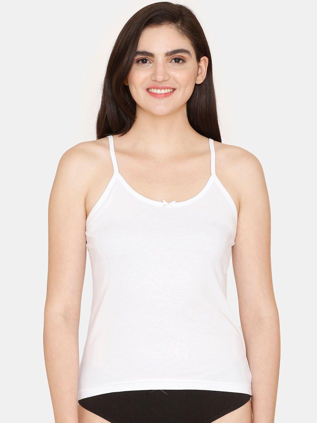 rosaline by zivame round neck pure cotton camisole