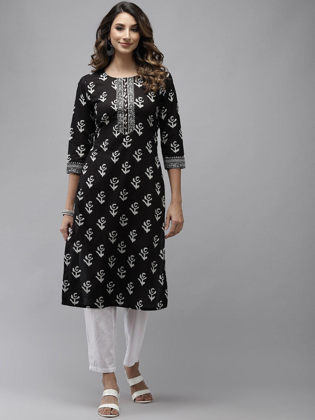 ishin women ethnic motifs printed cottonkurta