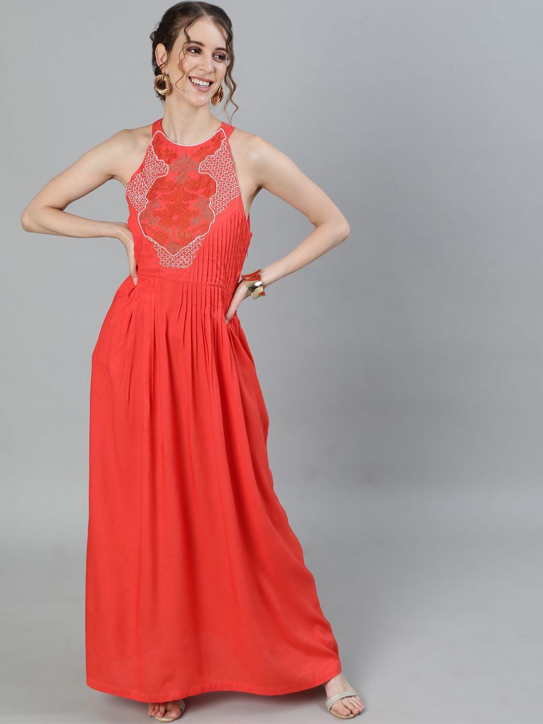 ishin embellished sleeveless maxi dress