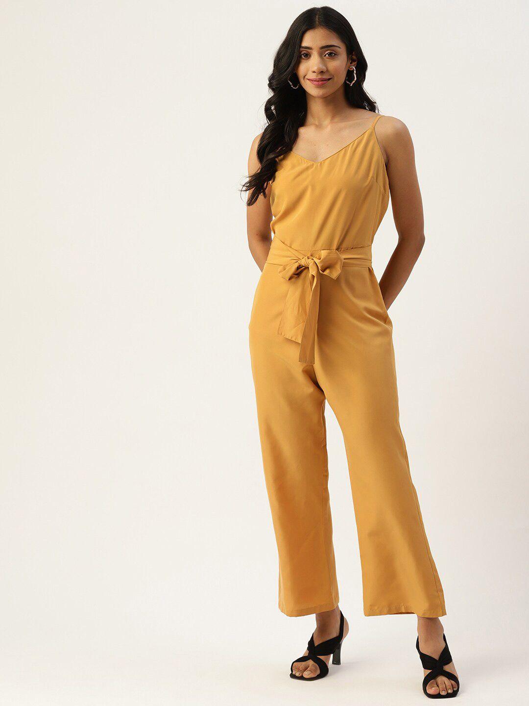 sirikit solid sleeveless basic jumpsuit