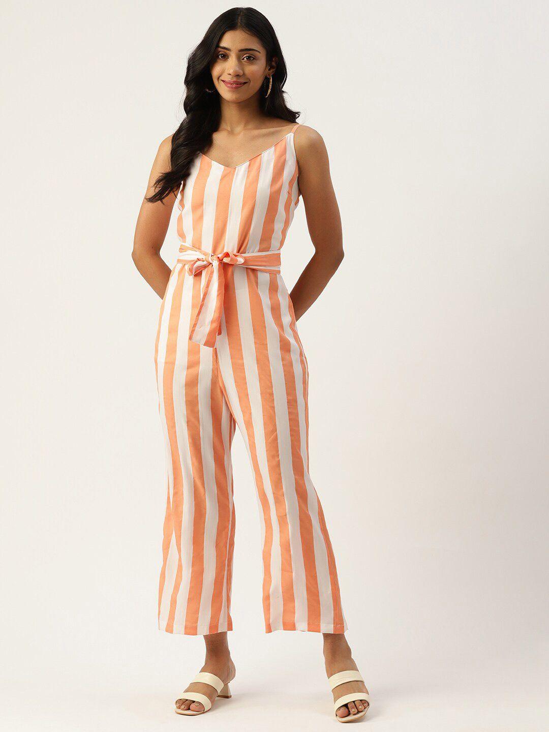 sirikit striped basic jumpsuit