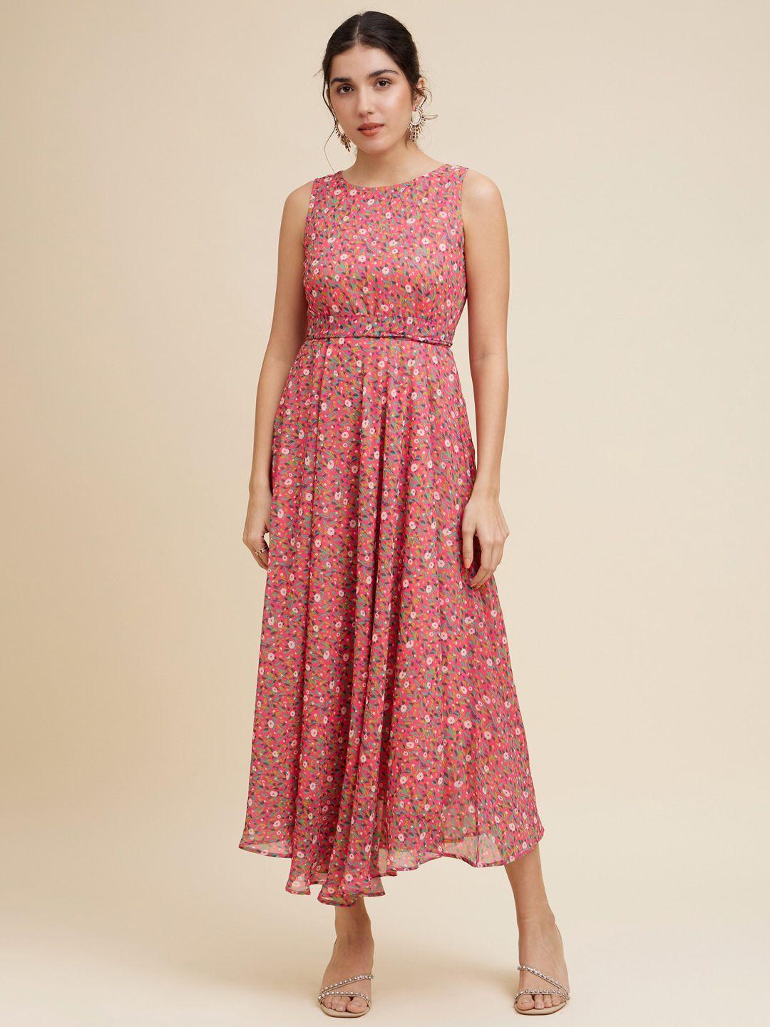 emmyrobe floral printed georgette maxi dress