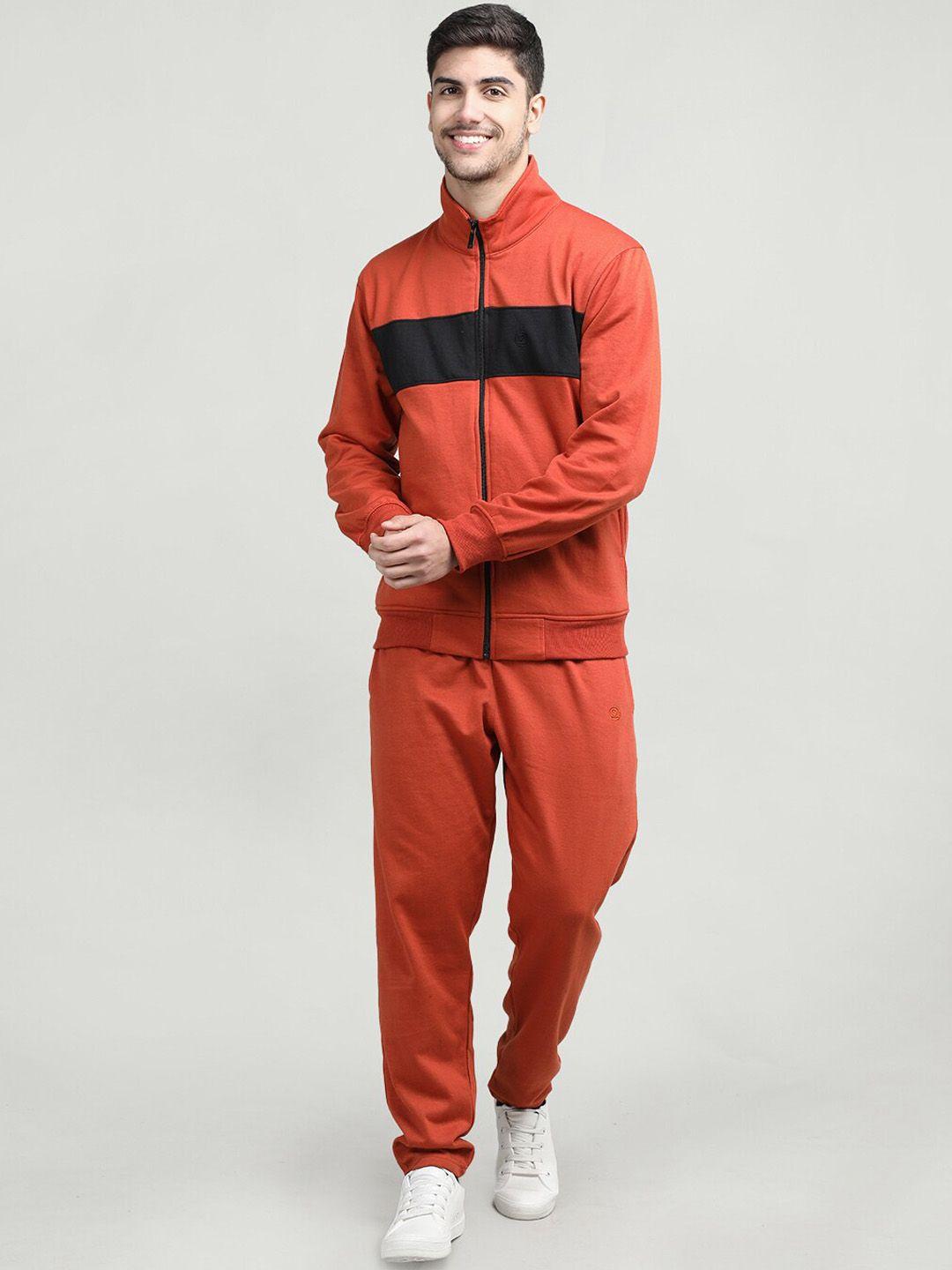 chkokko men colorblocked fleece tracksuit