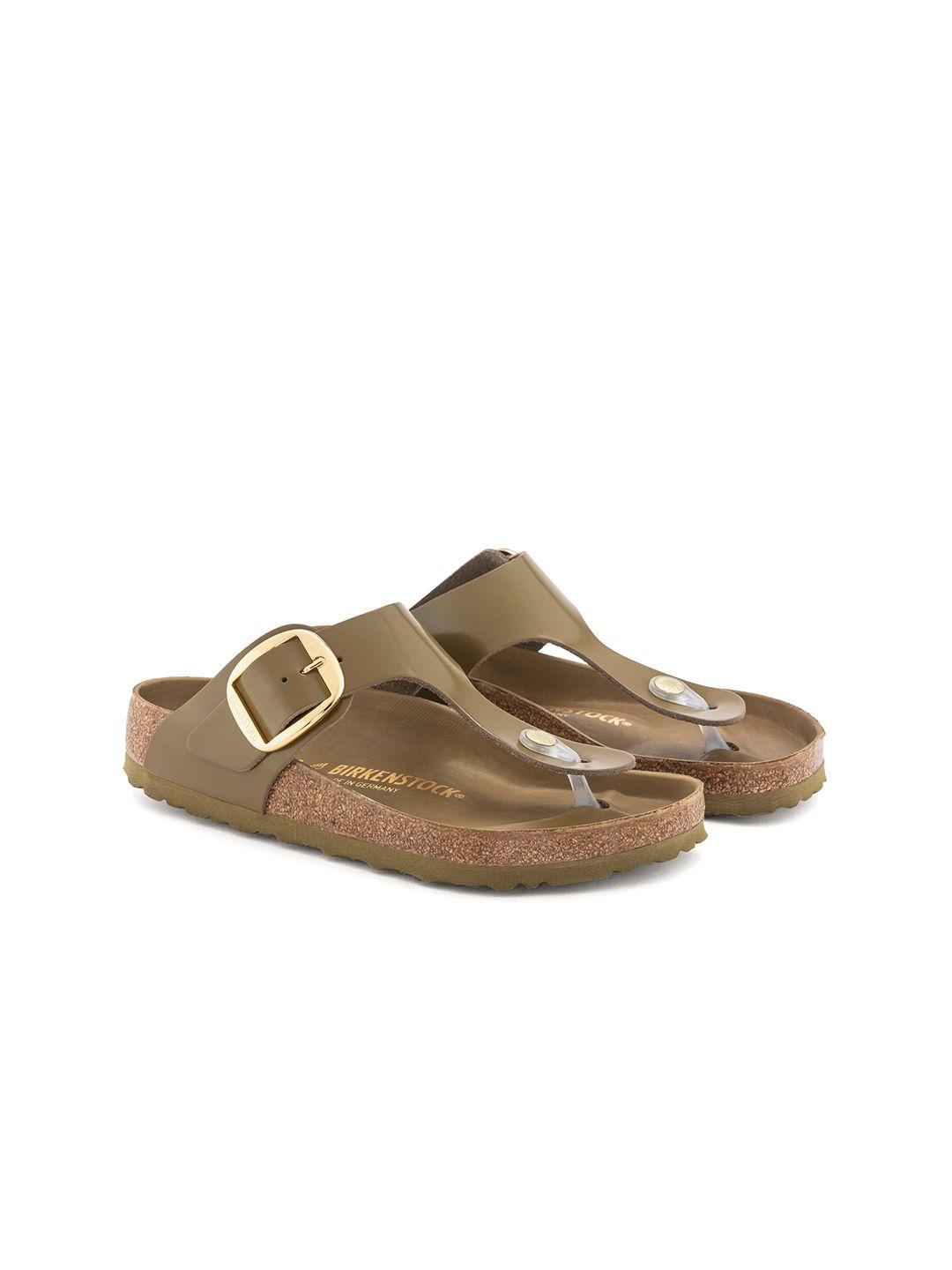 birkenstock women gizeh leather regular width t-strap flats