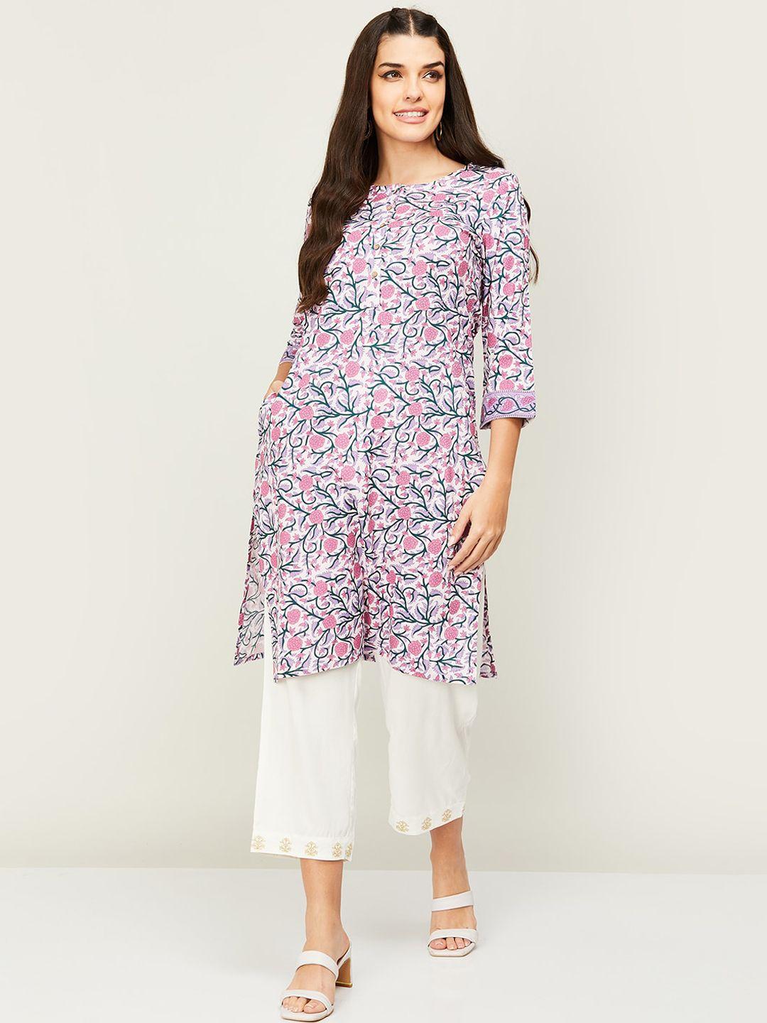 melange by lifestyle women floral printed kurta