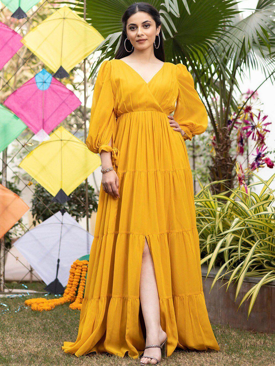 lavanya the label tiered georgette maxi dress