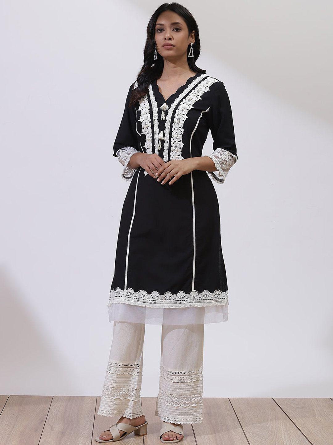 lakshita women floral embroidered thread work kurta