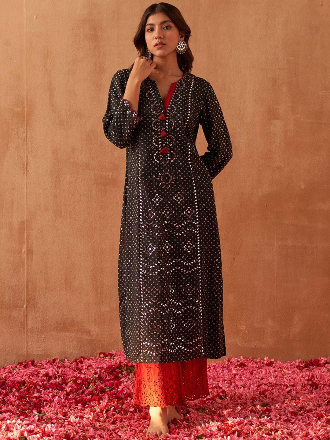 lakshita bandhani printed kurta