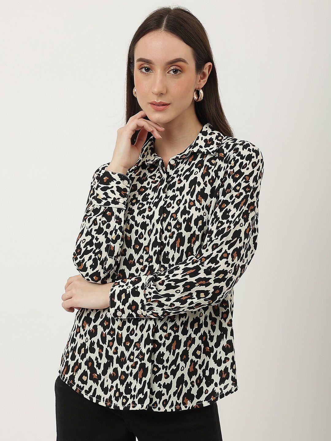 marks & spencer women animal printed casual shirt