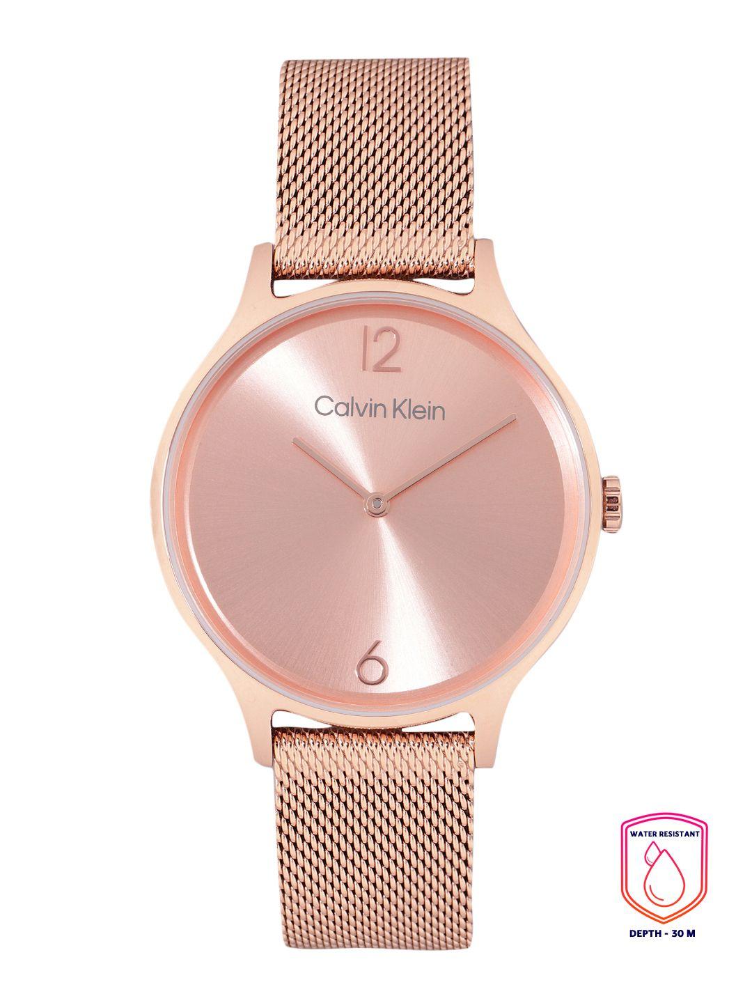 calvin klein women timeless quartz analogue watch 25200268