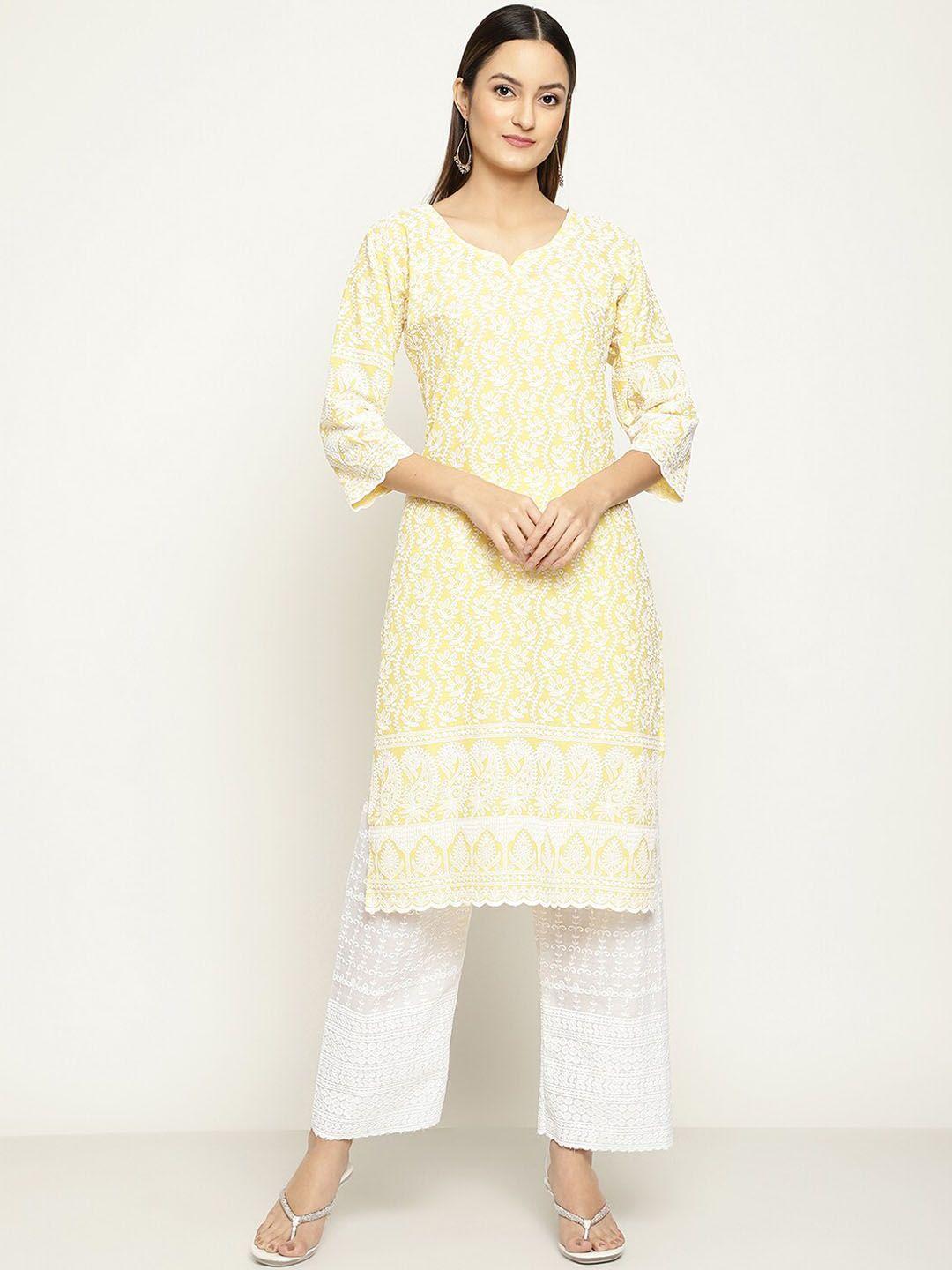 kalini chikankari pure cotton kurta