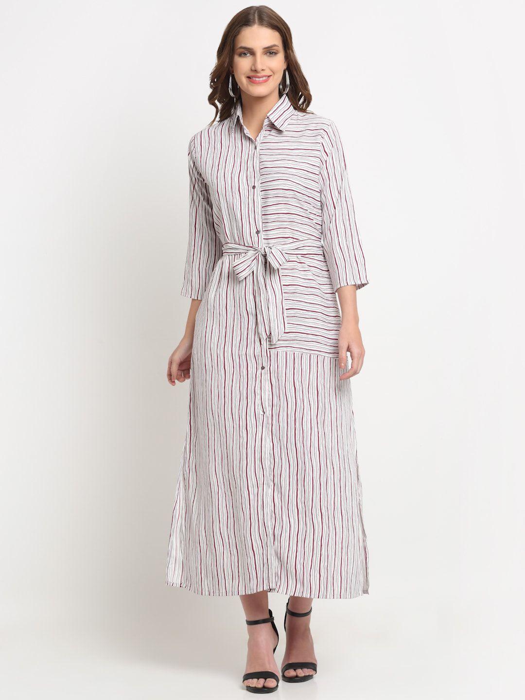 kalini striped shirt dress